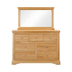 Miroir de commode Vardon en chêne