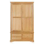 Armoire Vardon en chêne avec tiroirs