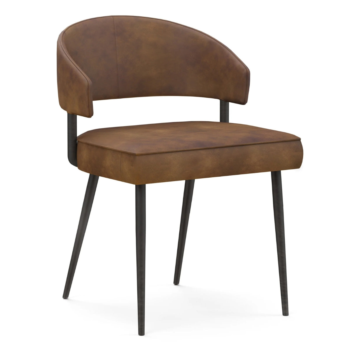 Chaise de salle à manger Virgil Brown à dossier incurvé