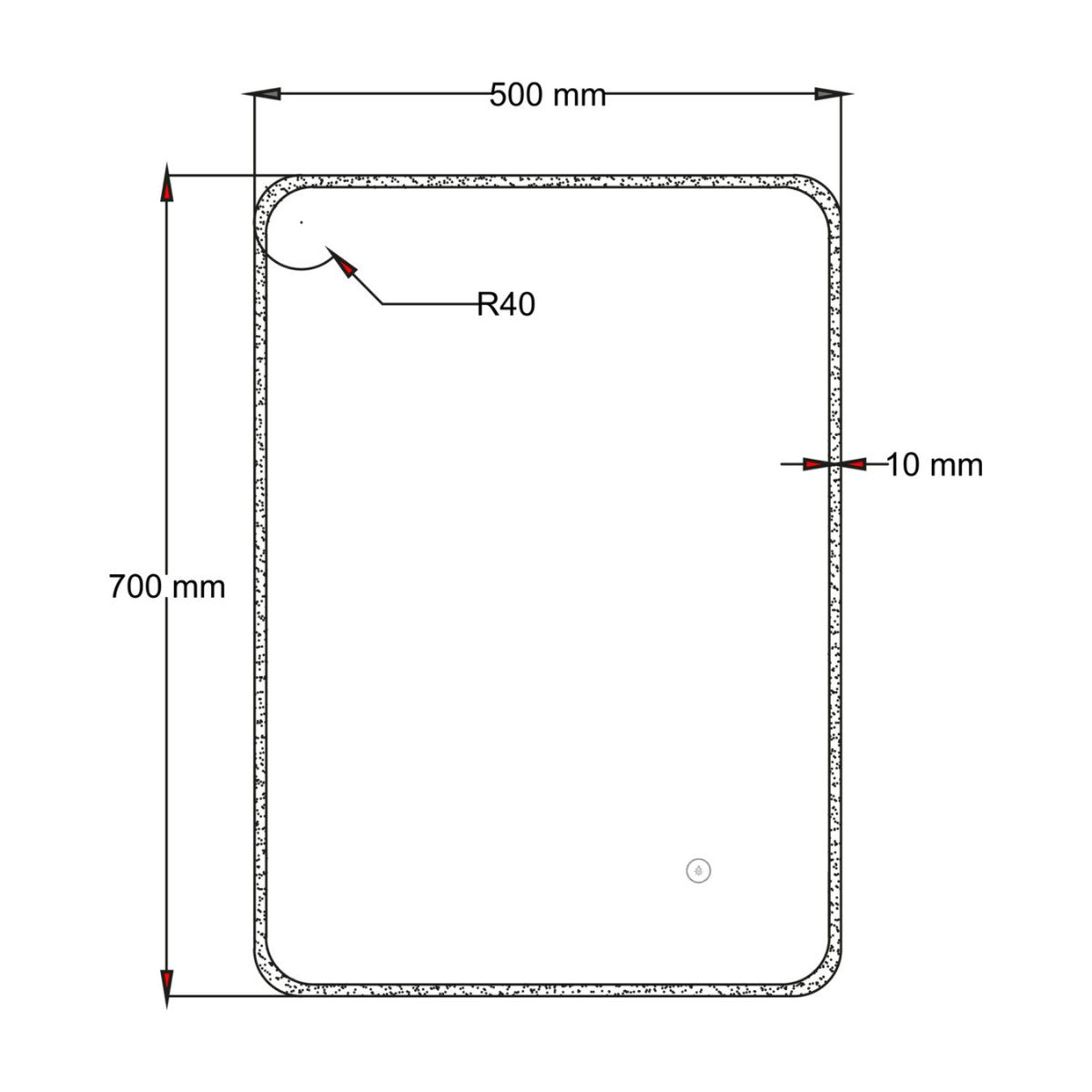 Miroir de salle de bain à LED éclatantes