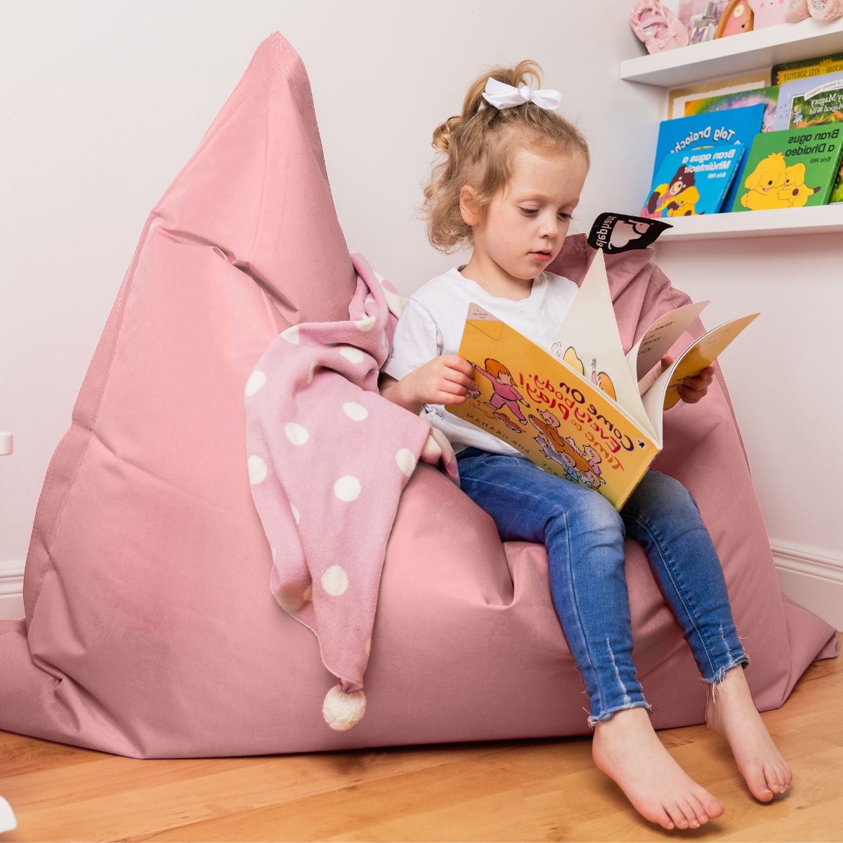 Petit pouf rose pastel Elephant Junior