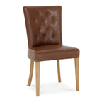 Chaise de salle à manger Winnie rustique en chêne brun