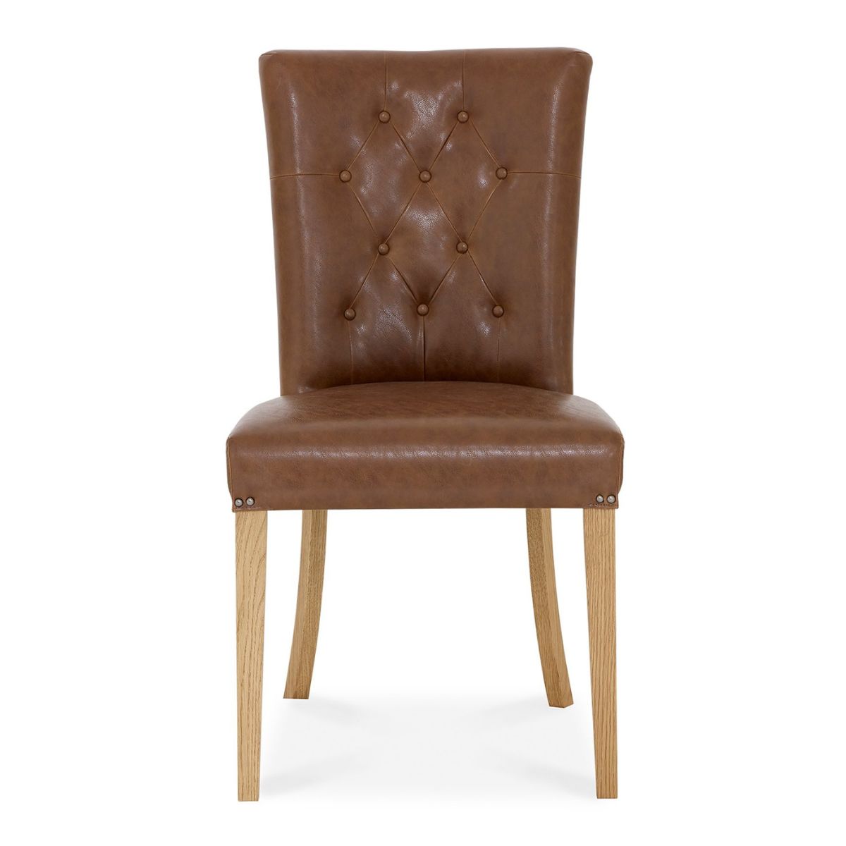 Chaise de salle à manger Winnie rustique en chêne brun