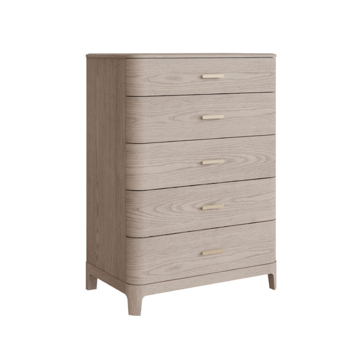Commode haute en bois Zulema à 5 tiroirs