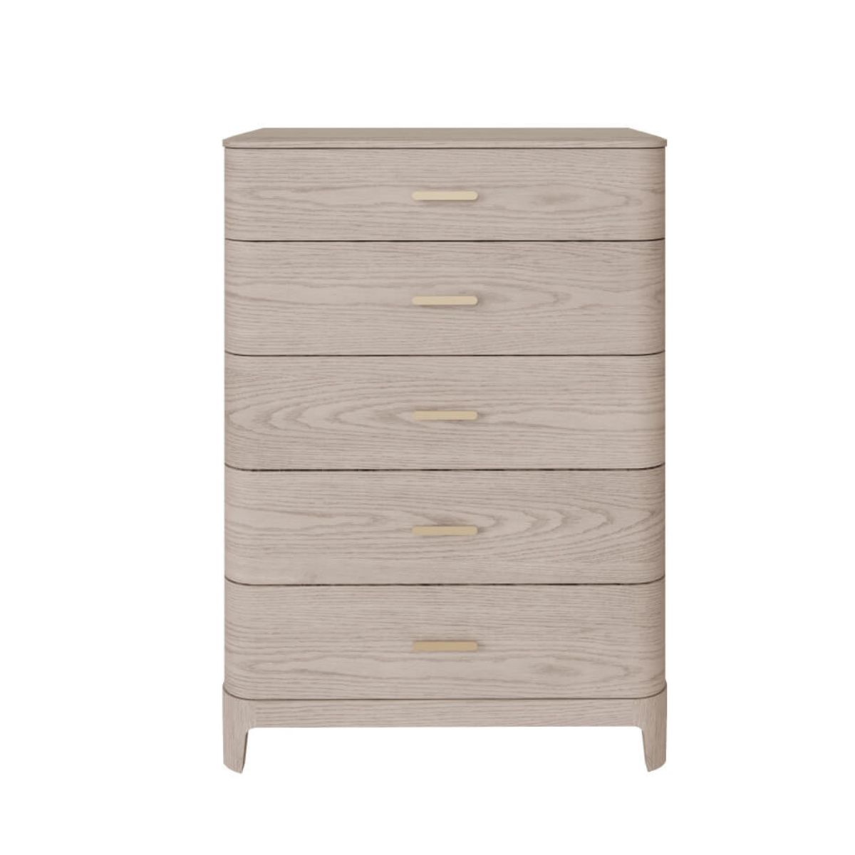 Commode haute en bois Zulema à 5 tiroirs