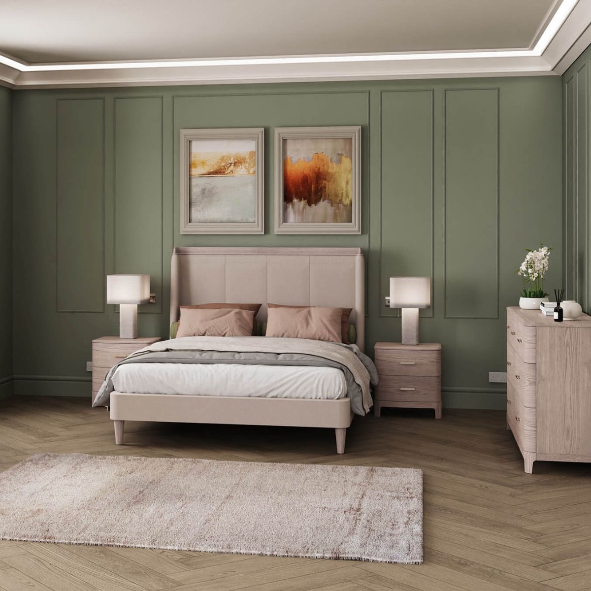 Commode en bois Zulema à 7 tiroirs