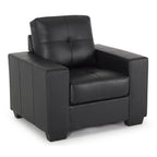 Fauteuil carré Gordon en similicuir