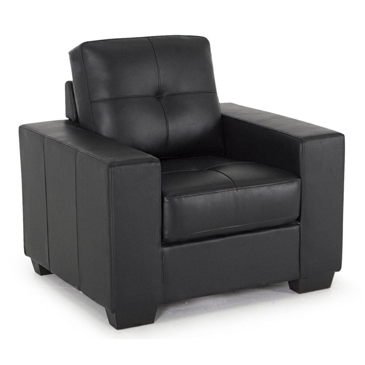 Fauteuil carré Gordon en similicuir