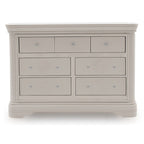 Commode Mika en pin gris à 7 tiroirs