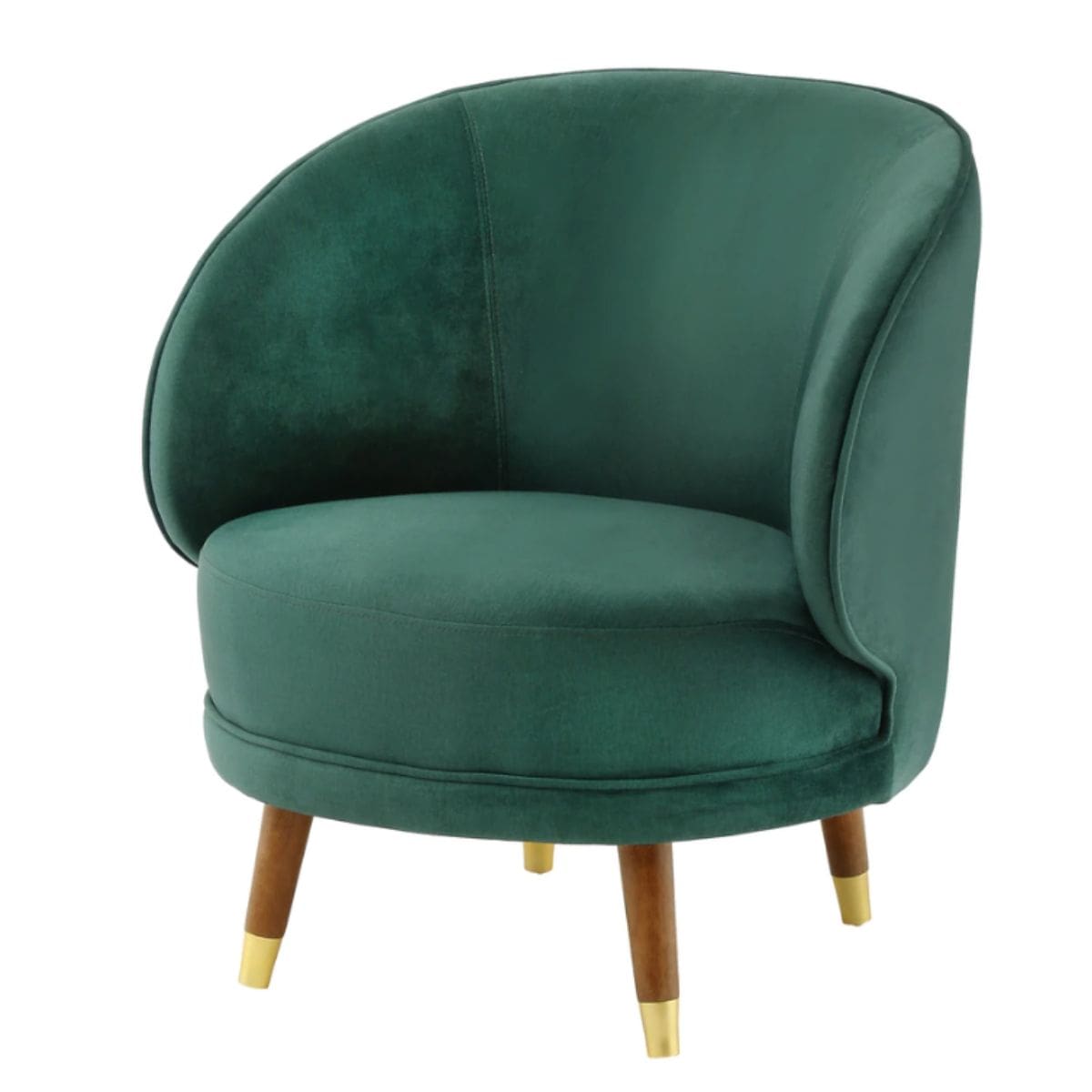 Fauteuil d'appoint en velours vert Savannah