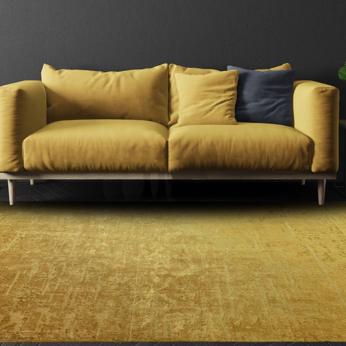 Tapis Zehraya à patine abstraite 